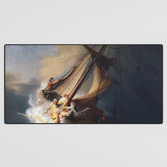 The Storm on the Sea of Galilee, Rembrandt Desk Mat Gallery Image 3