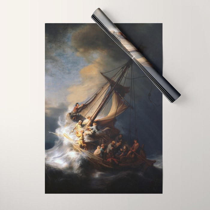 The Storm on the Sea of Galilee, Rembrandt Wrapping Paper Gallery Image 1