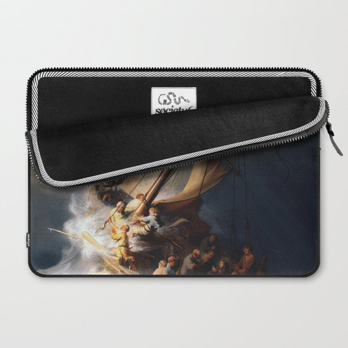 The Storm on the Sea of Galilee, Rembrandt Laptop Sleeve Gallery Image 2