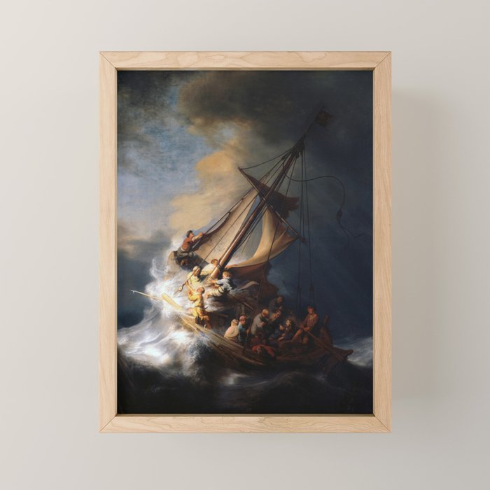 The Storm on the Sea of Galilee, Rembrandt Mini Art Print Gallery Image 1