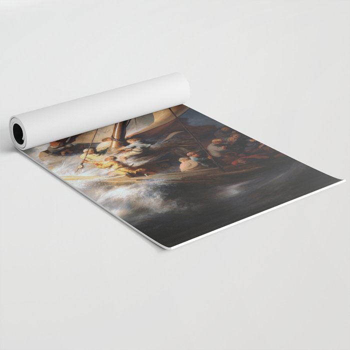The Storm on the Sea of Galilee, Rembrandt Yoga Mat Gallery Image 2