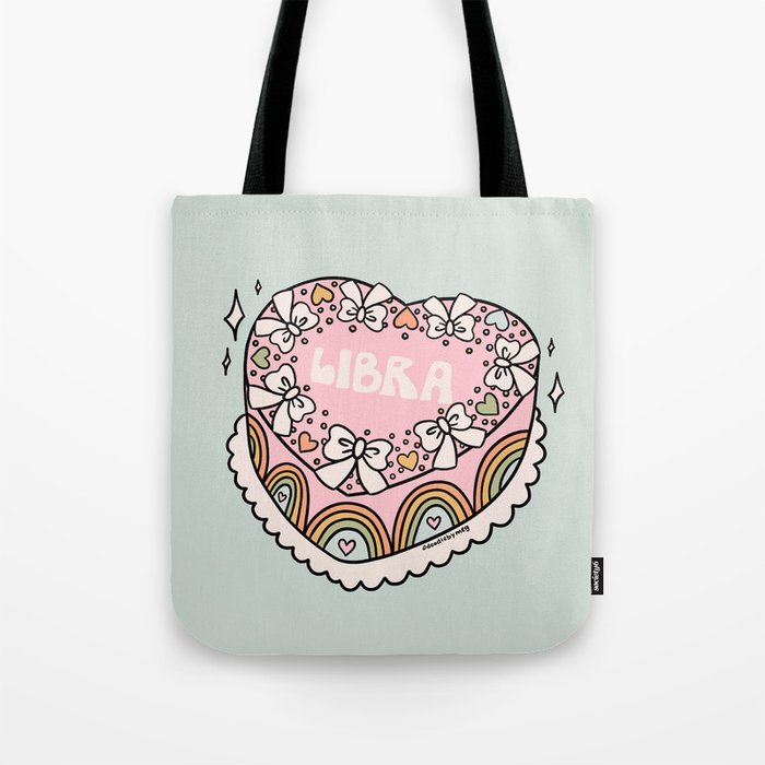 Libra Heart Cake Tote Bag Gallery Image 1