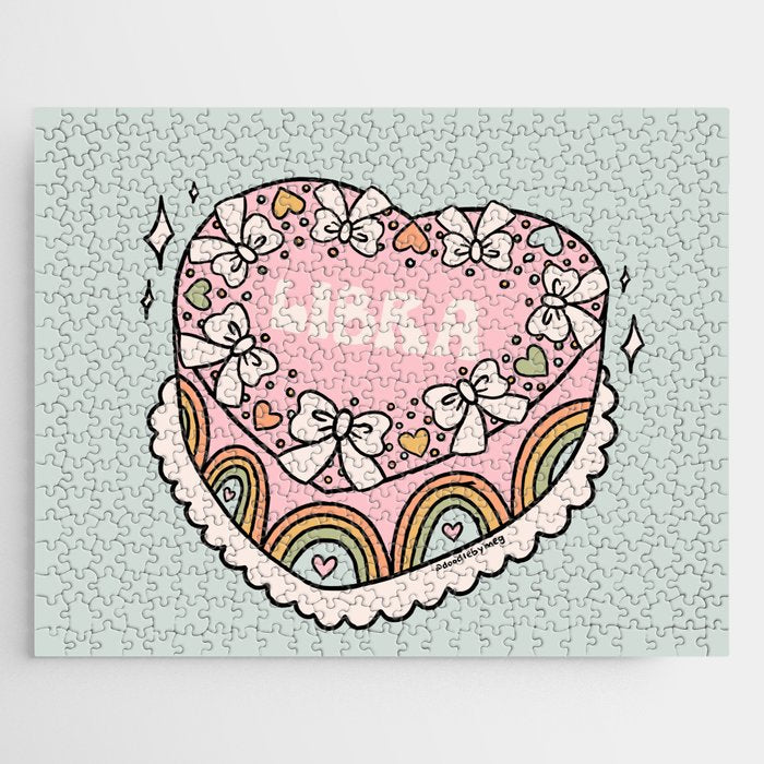 Libra Heart Cake Jigsaw Puzzle Gallery Image 1