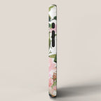 Festive, Floral Watercolor Rose Garden, Pink and White iPhone Case Gallery Image 2