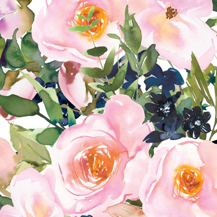 Festive, Floral Watercolor Rose Garden, Pink and White Coffee Mug Gallery Image 2