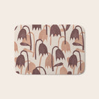 Linocut Tulip Pattern #2 Bath Mat Gallery Image 1