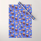 Happy puffin - blue Wrapping Paper Gallery Image 1
