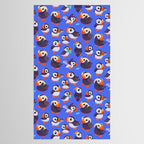 Happy puffin - blue Tablecloth Gallery Image 2