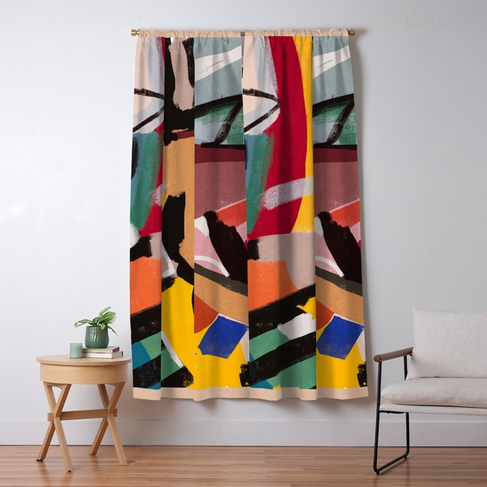 Modern Abstract Art 60 Window Curtain Gallery Image 1
