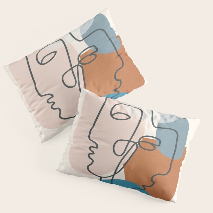 Abstract Profiles 01 Pillow Sham Gallery Image 1