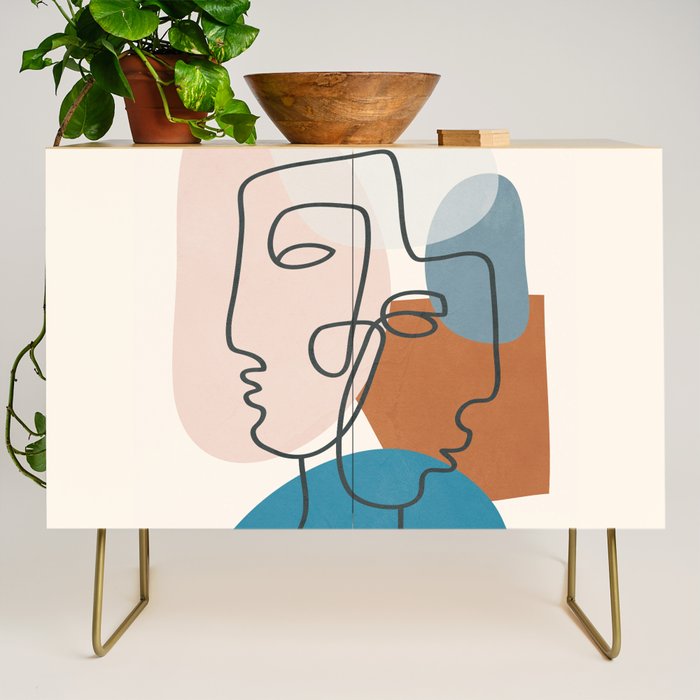 Abstract Profiles 01 Credenza Gallery Image 1
