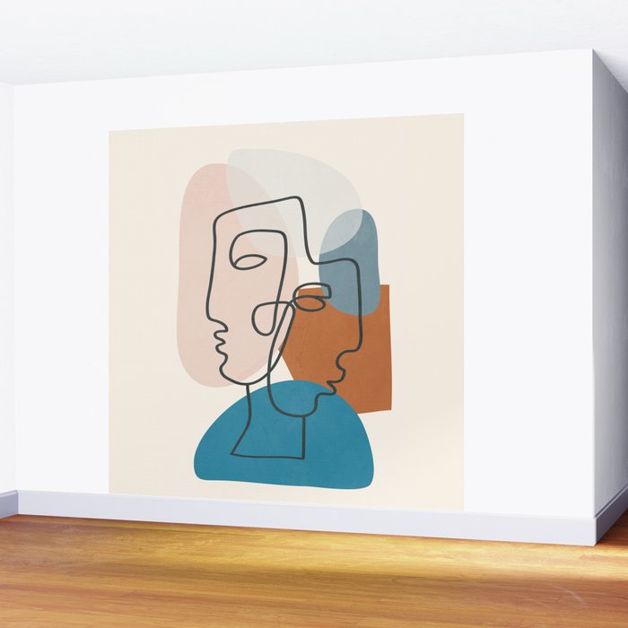 Abstract Profiles 01 Wall Mural Gallery Image 2