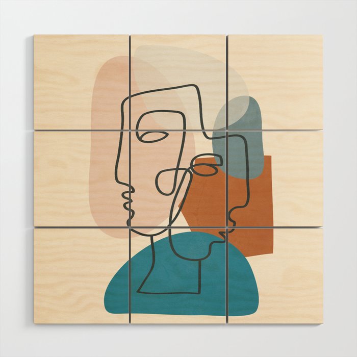 Abstract Profiles 01 Wood Wall Art Gallery Image 1