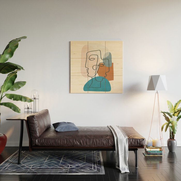 Abstract Profiles 01 Wood Wall Art Gallery Image 2
