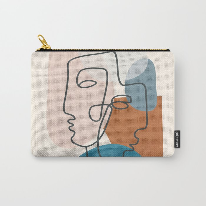 Abstract Profiles 01 Carry All Pouch Gallery Image 1