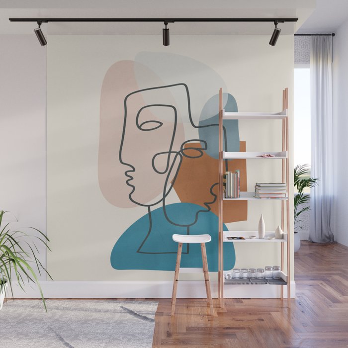 Abstract Profiles 01 Wall Mural Gallery Image 1