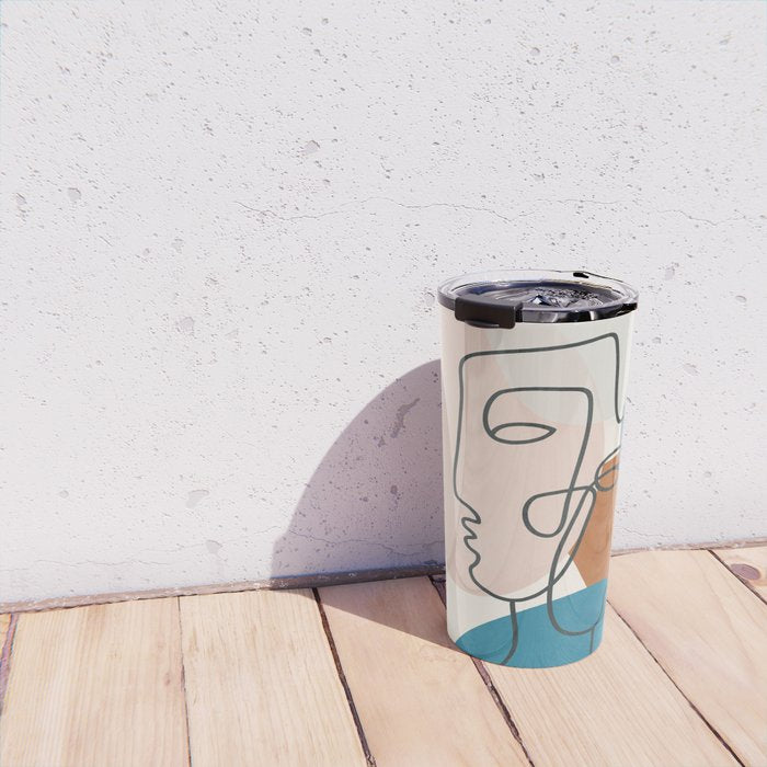 Abstract Profiles 01 Travel Mug Gallery Image 4
