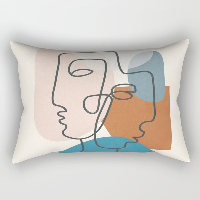 Abstract Profiles 01 Rectangular Pillow Gallery Image 2