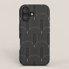 Art Deco Arch Pattern V Black & White iPhone Case Gallery Image 1