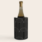 Art Deco Arch Pattern V Black & White Wine Chiller Gallery Image 2