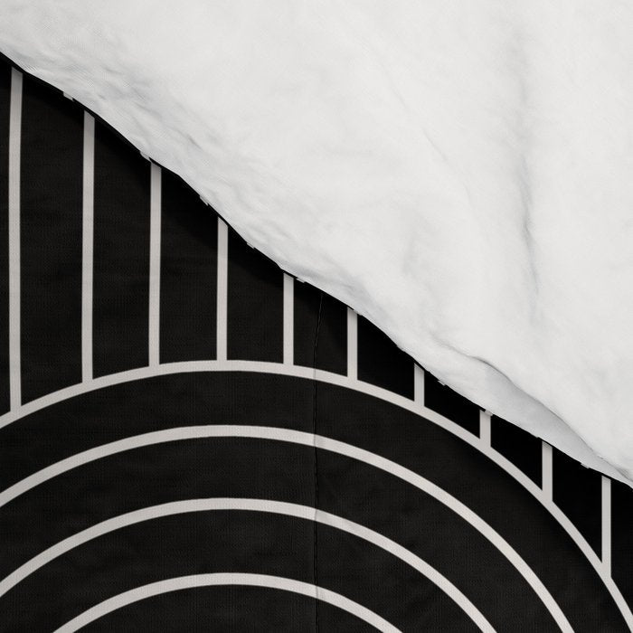 Art Deco Arch Pattern V Black & White Comforter Gallery Image 4