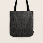 Art Deco Arch Pattern V Black & White Tote Bag Gallery Image 1