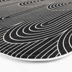 Art Deco Arch Pattern V Black & White Bath Mat Gallery Image 3