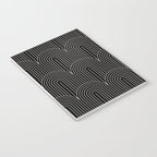 Art Deco Arch Pattern V Black & White Notebook Gallery Image 3