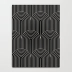 Art Deco Arch Pattern V Black & White Notebook Gallery Image 4