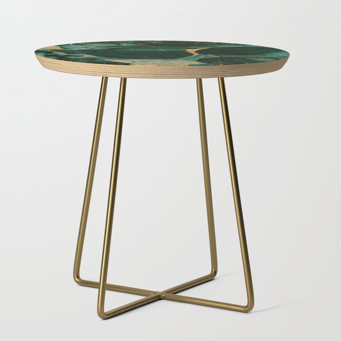 Gold and Emerald Marble I Side Table Gallery Image 1