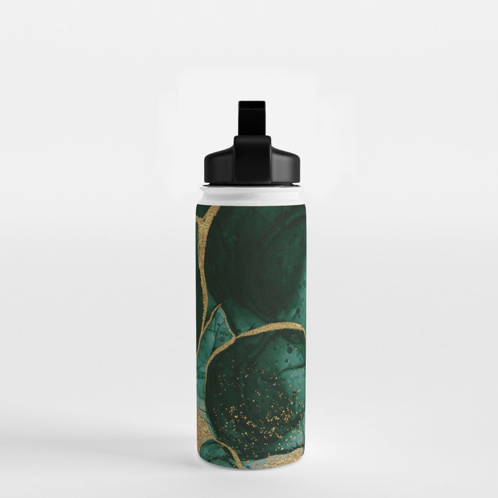 Gold and Emerald Marble I Water Bottle Gallery Image 2