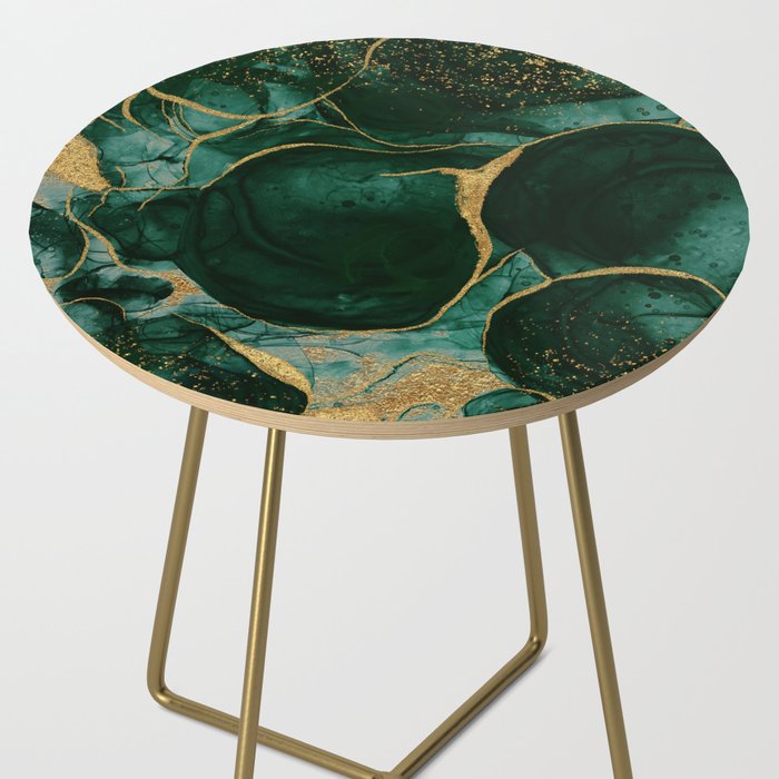 Gold and Emerald Marble I Side Table Gallery Image 2