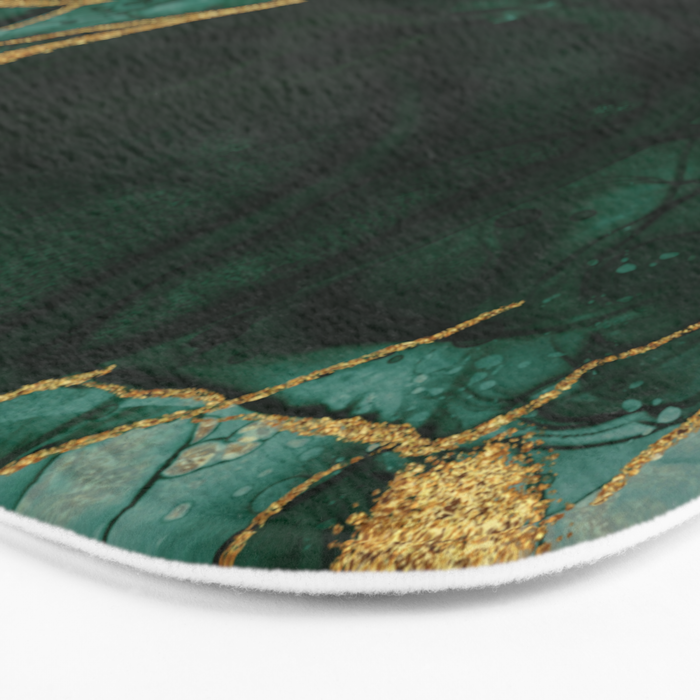 Gold and Emerald Marble I Bath Mat Gallery Image 3