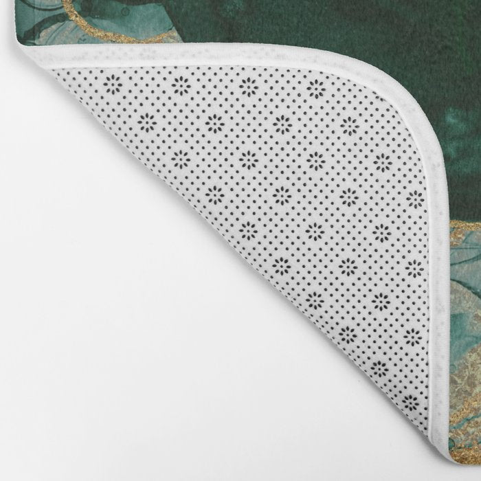 Gold and Emerald Marble I Bath Mat Gallery Image 2