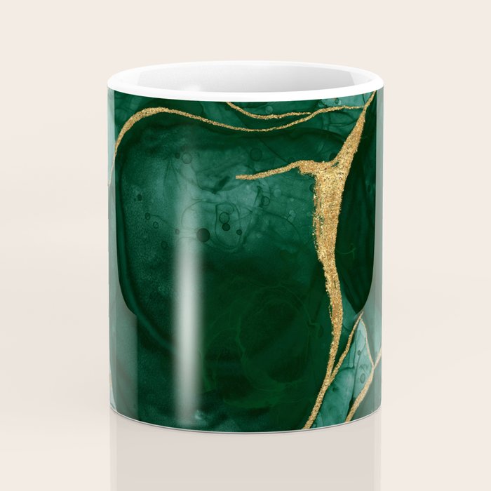 Gold and Emerald Marble I Coffee Mug Gallery Image 4