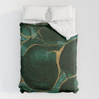 Gold and Emerald Marble I Comforter Gallery Image 6