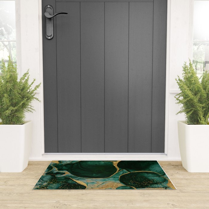 Gold and Emerald Marble I Welcome Mat Gallery Image 3