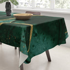 Gold and Emerald Marble I Tablecloth Gallery Image 3