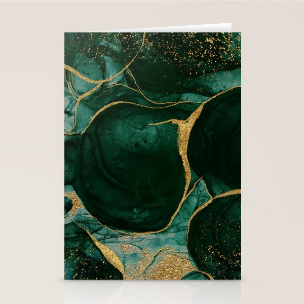 Gold and Emerald Marble I Stationery Card Gallery Image 2
