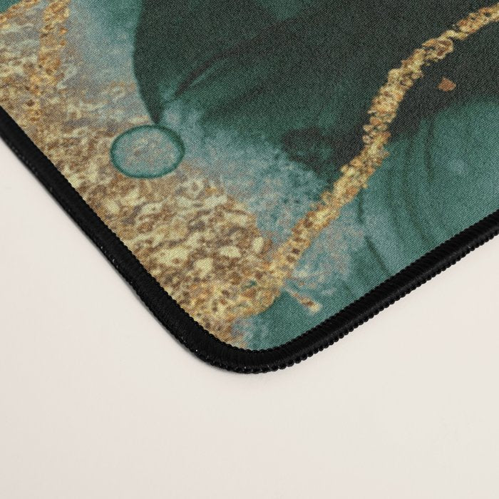 Gold and Emerald Marble I Desk Mat Gallery Image 4