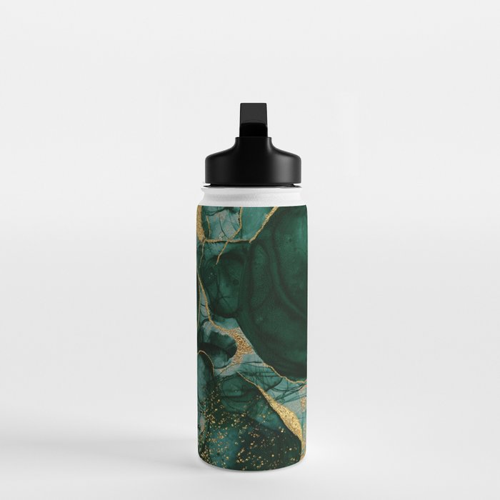 Gold and Emerald Marble I Water Bottle Gallery Image 3