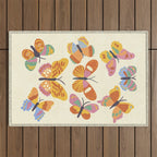 Butterflies Outdoor Rug Gallery Image 1