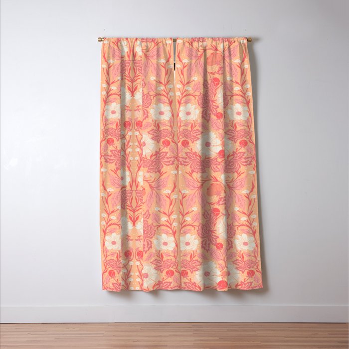 Enchanting Blossom Array: Artisanal Floral Window Curtain Gallery Image 3