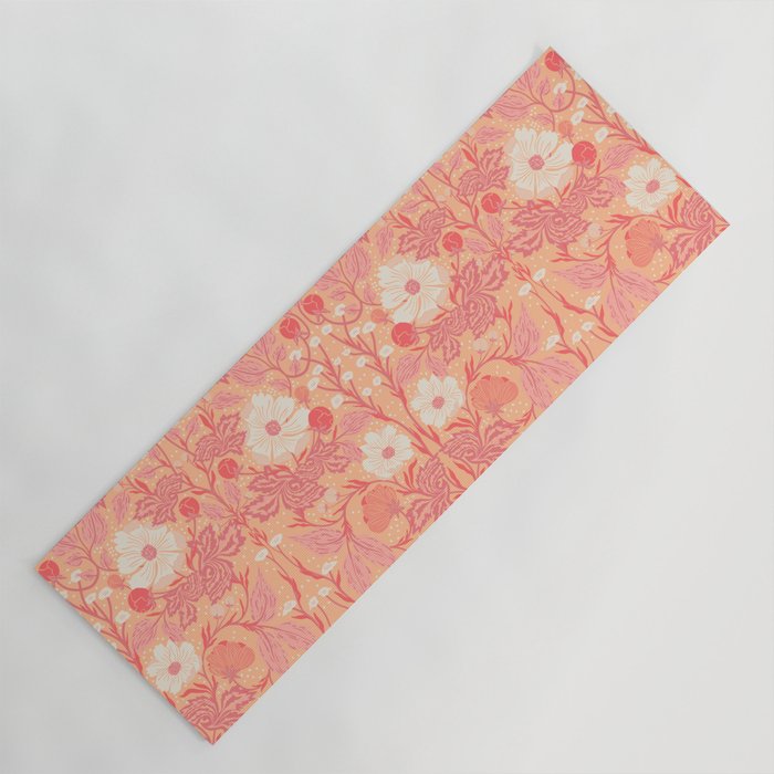 Enchanting Blossom Array: Artisanal Floral Yoga Mat Gallery Image 1