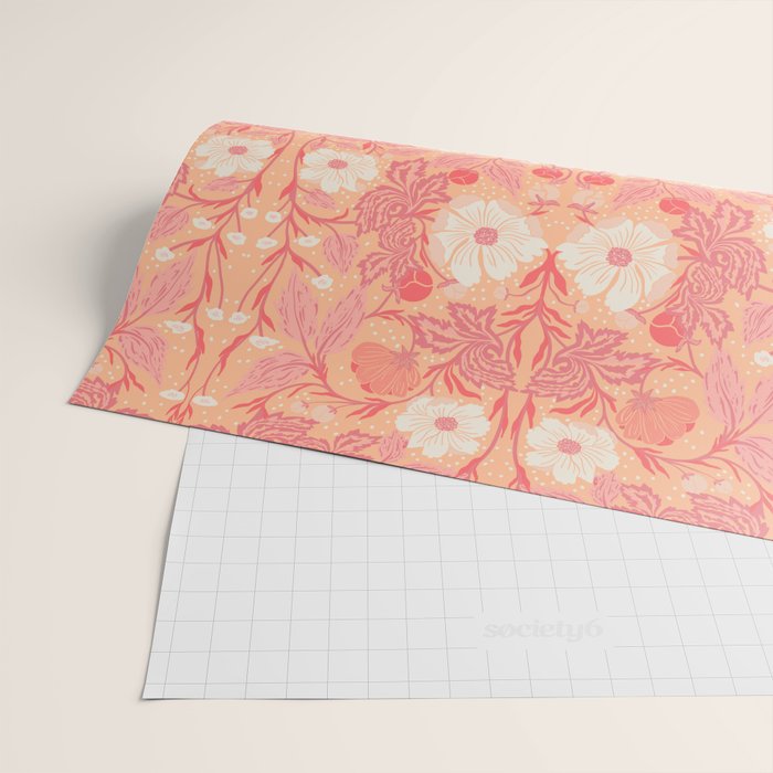 Enchanting Blossom Array: Artisanal Floral Wrapping Paper Gallery Image 2