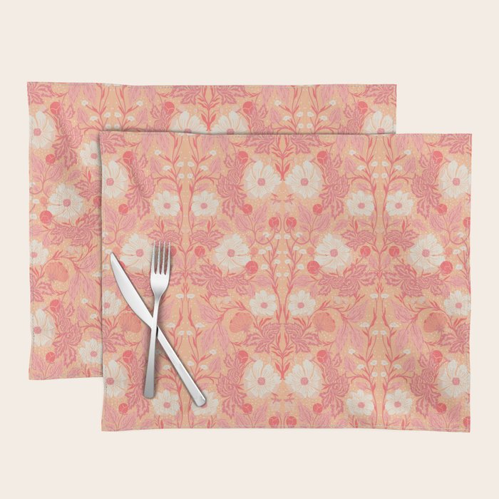 Enchanting Blossom Array: Artisanal Floral Placemat Gallery Image 1