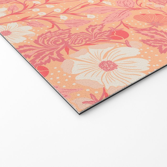 Enchanting Blossom Array: Artisanal Floral Welcome Mat Gallery Image 2