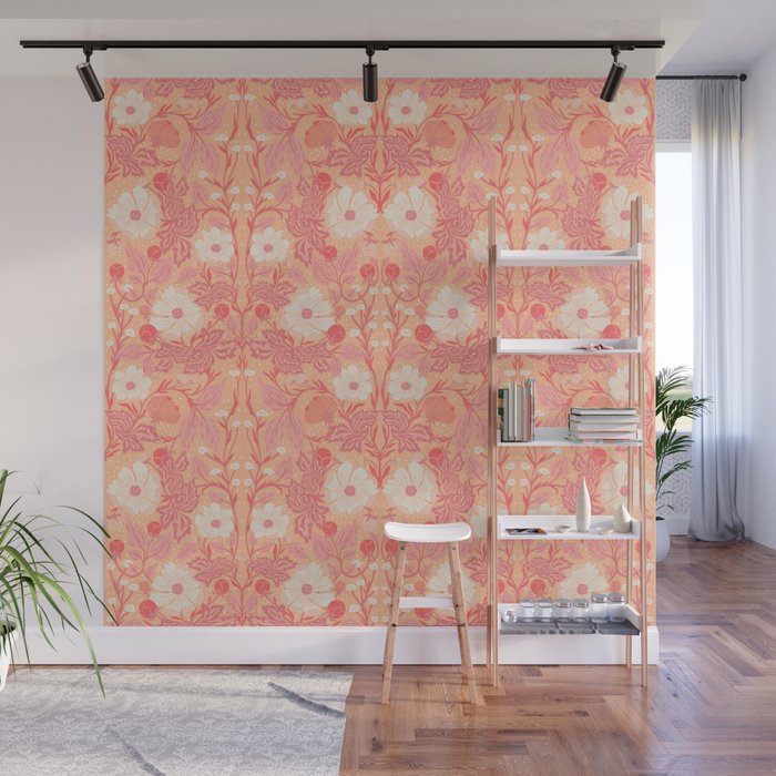 Enchanting Blossom Array: Artisanal Floral Wall Mural Gallery Image 1