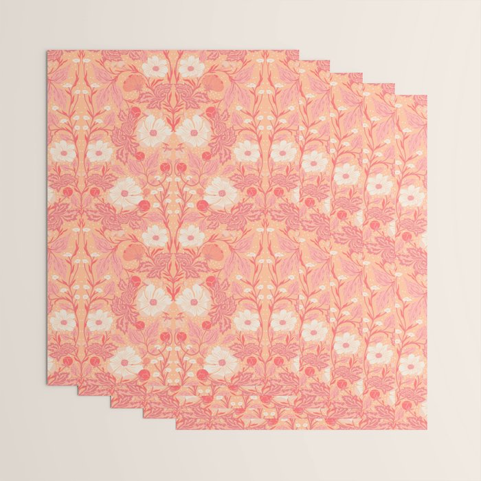 Enchanting Blossom Array: Artisanal Floral Wrapping Paper Gallery Image 3