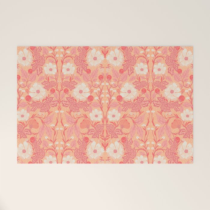 Enchanting Blossom Array: Artisanal Floral Welcome Mat Gallery Image 1